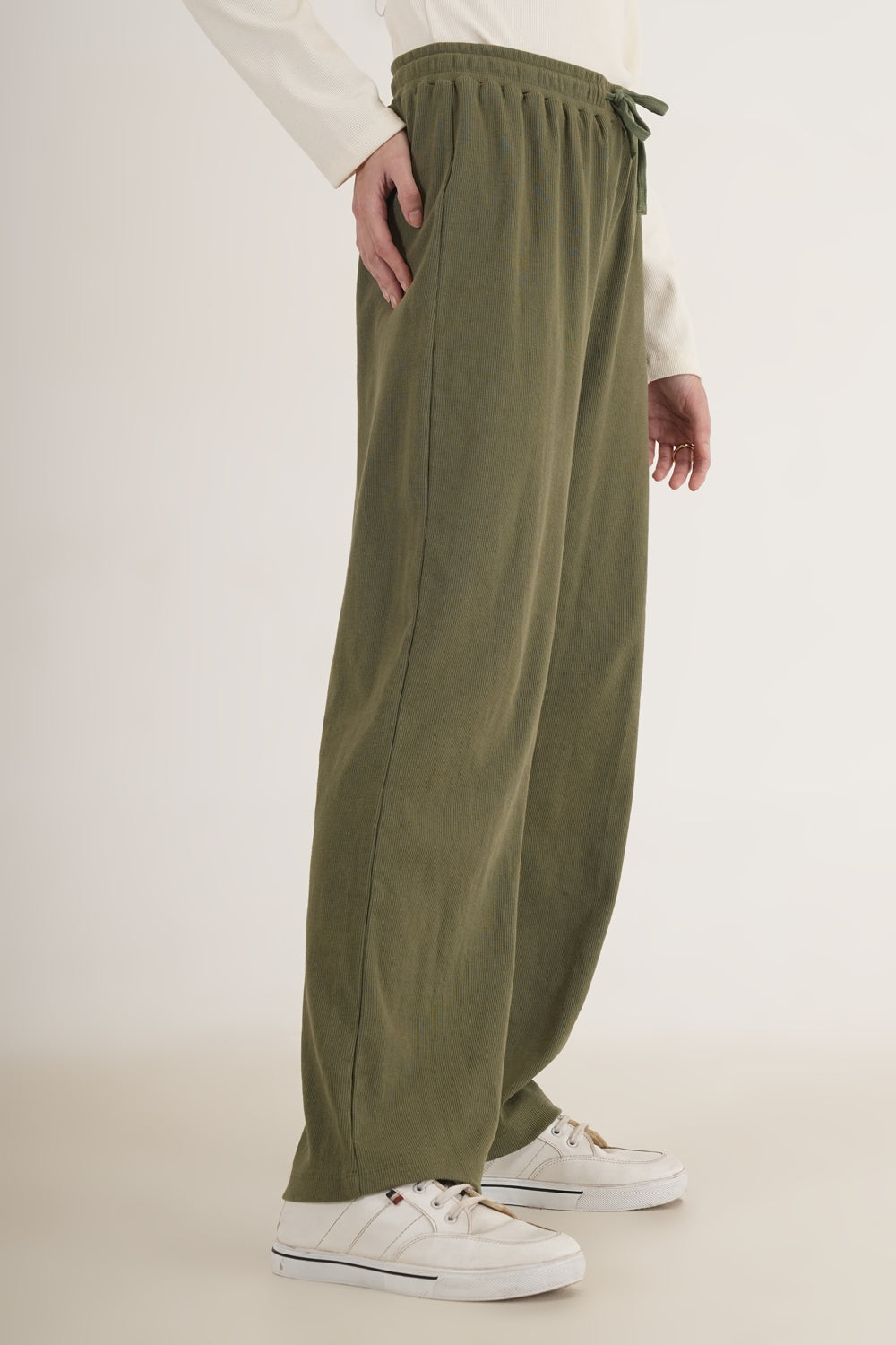 WESTERN FIT AND FLARE CASUAL SOLID TRACKPANTS - extra image 6