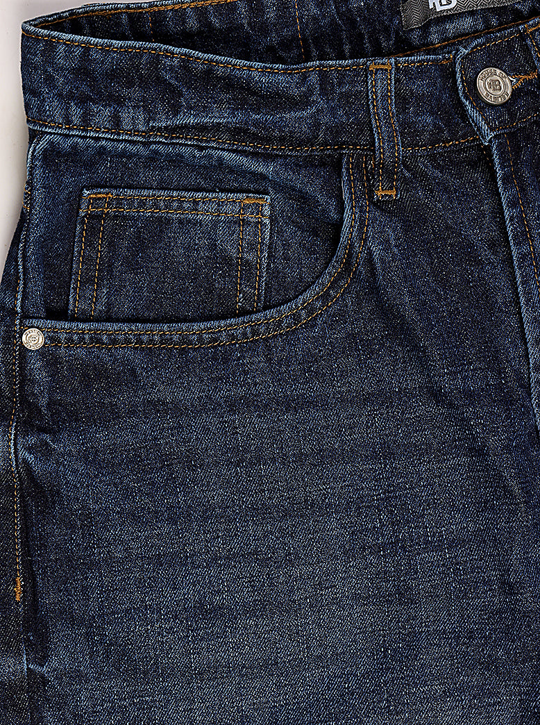 Men's Indigo Washed Straight Fit Jeans - extra image 5