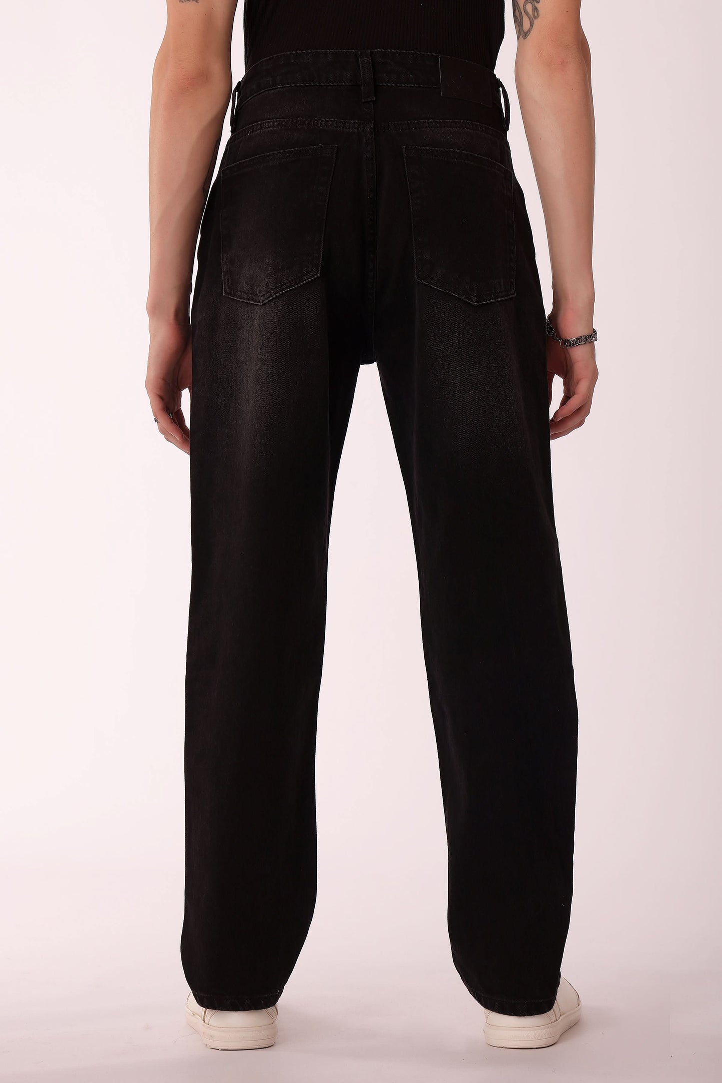 Men's Black Washed Straight fit Jeans - extra image 6