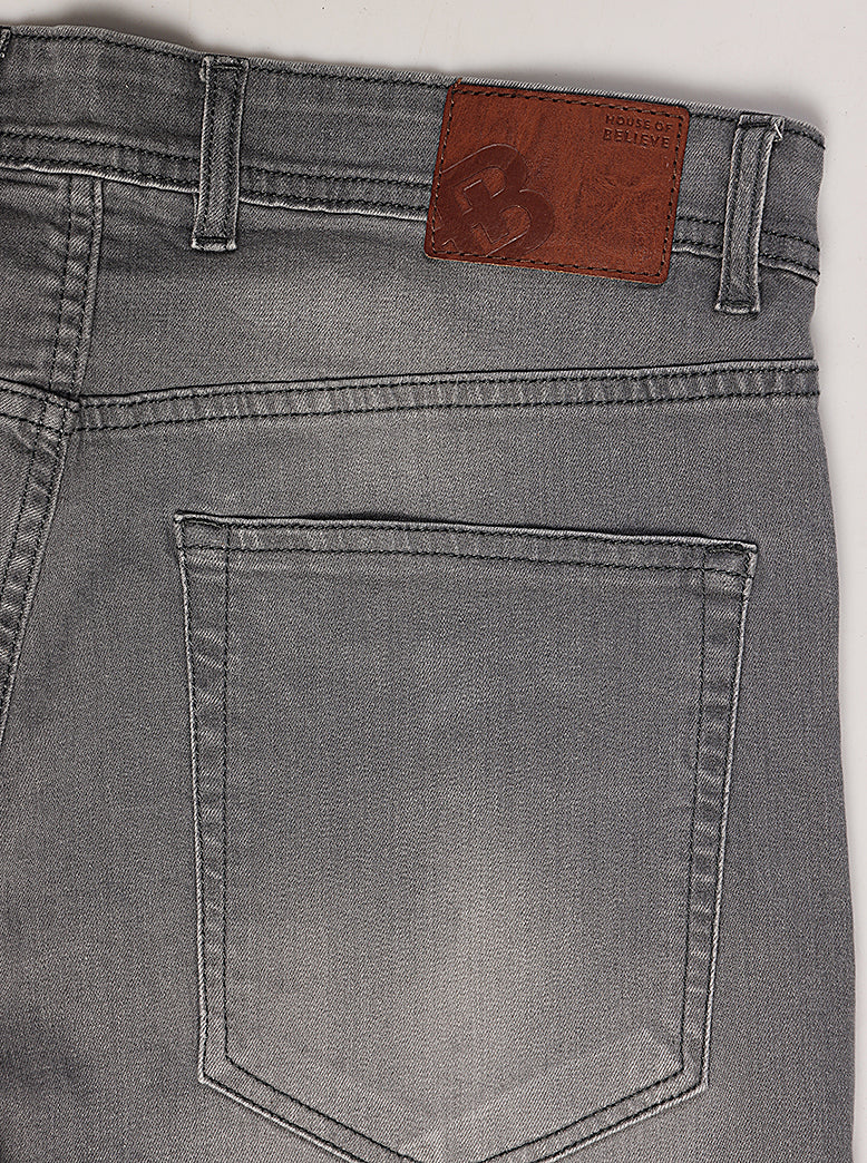 Men's Grey Washed Slim fit Jeans - extra image 5