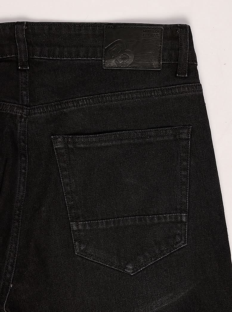 Men's Black Washed Slim fit Jeans - extra image 6