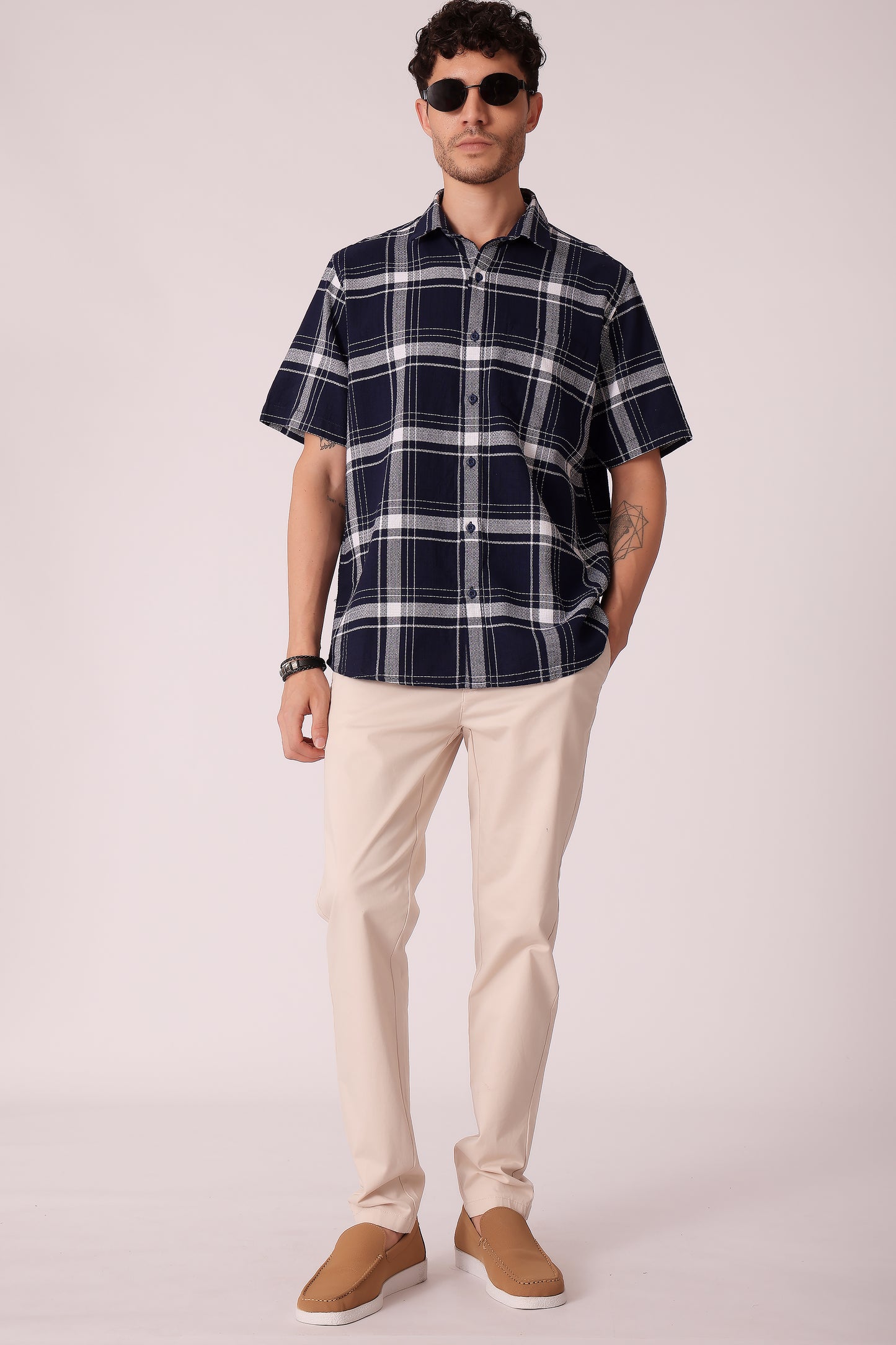 Men's cotton Checks Shirt Half Sleeve - extra image 6