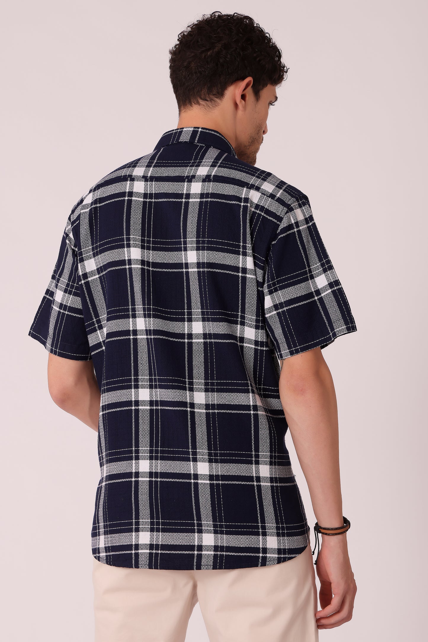 Men's cotton Checks Shirt Half Sleeve - extra image 2