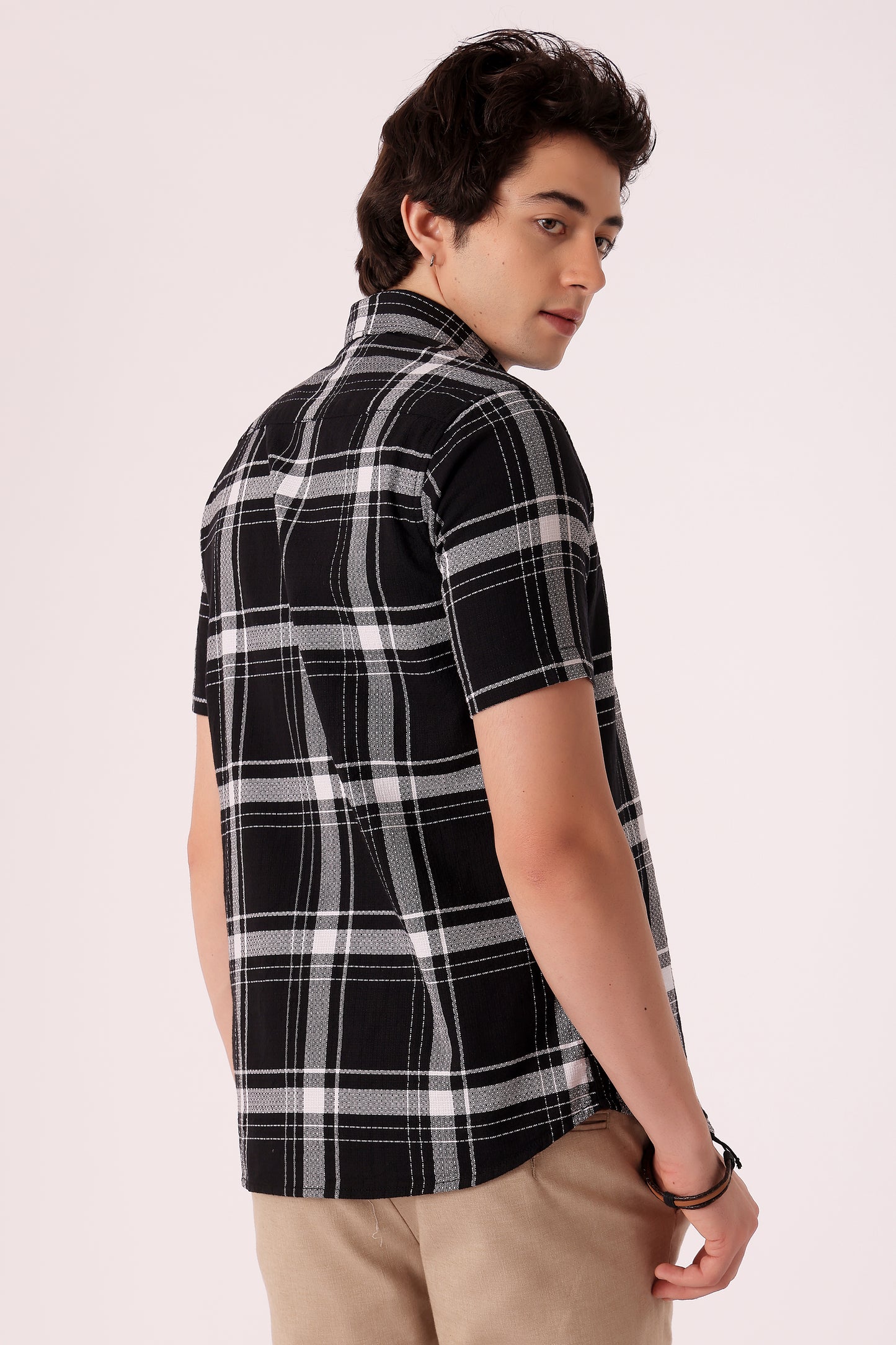 Men's cotton Checks Shirt Half Sleeve - extra image 6