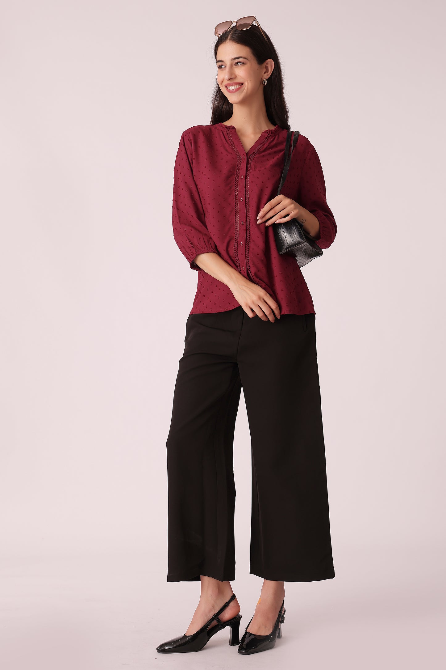women textured lace shirt - extra image 3