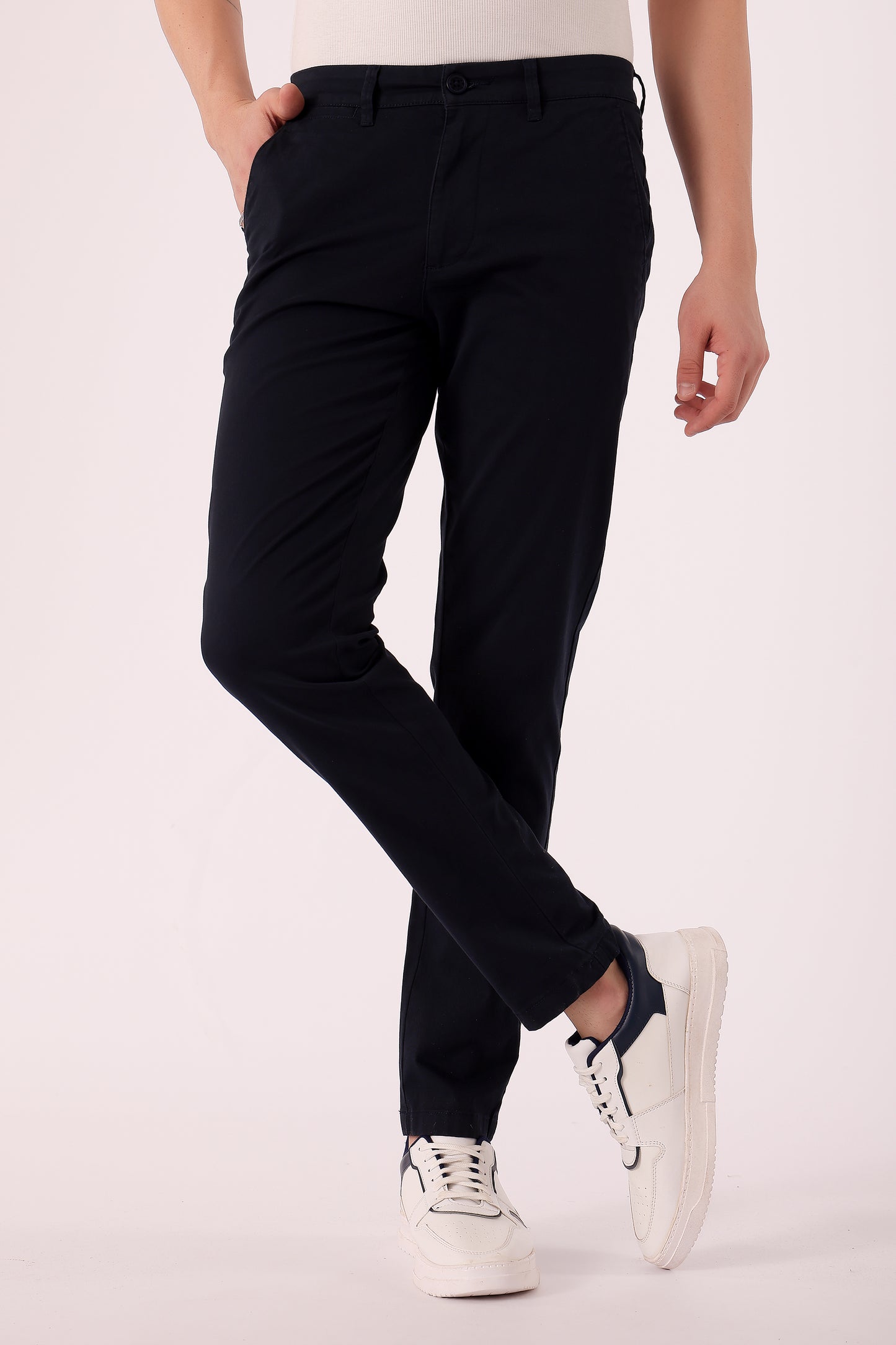 Men's Cotton stretch Slim Fit Chinos - Navy
