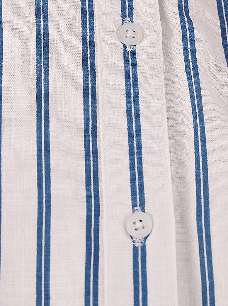 women relaxed fit striped cotton shirt - extra image 6