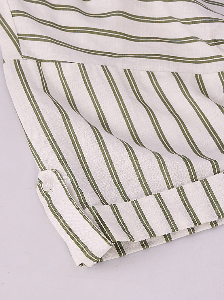 women relaxed fit striped cotton shirt - extra image 6