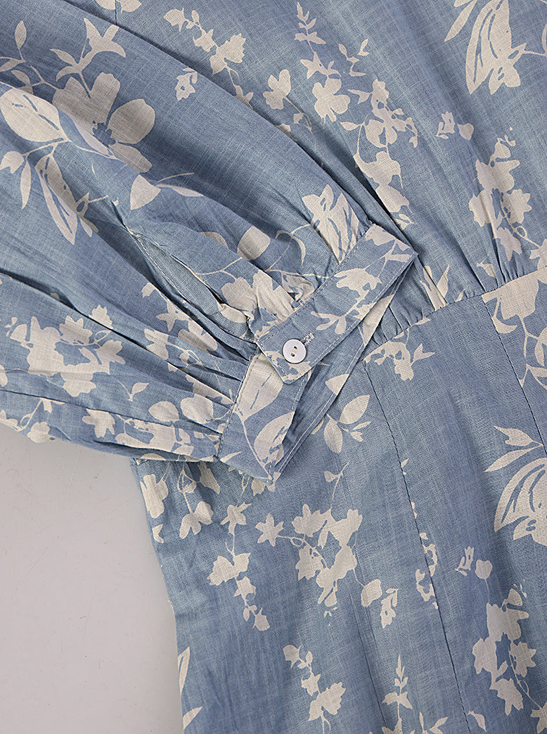 women printed button down dress - extra image 5