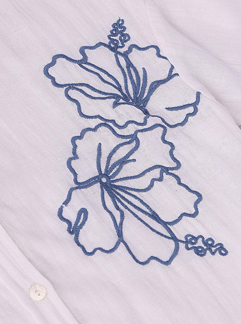 shirt with floral embroidery - extra image 5