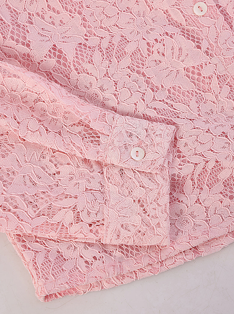floral lace button-down shirt - extra image 6