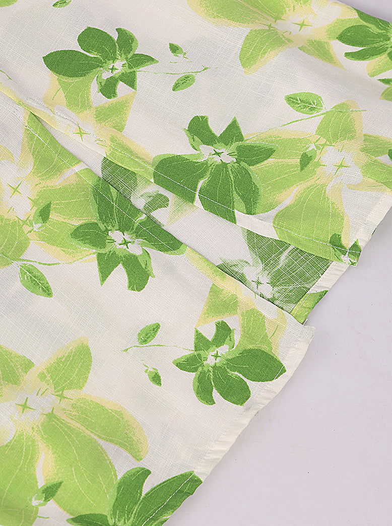 women square neck puff sleeve floral dress - extra image 6