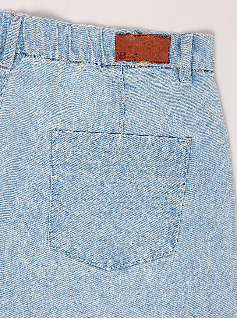 pleated cotton jeans - extra image 6