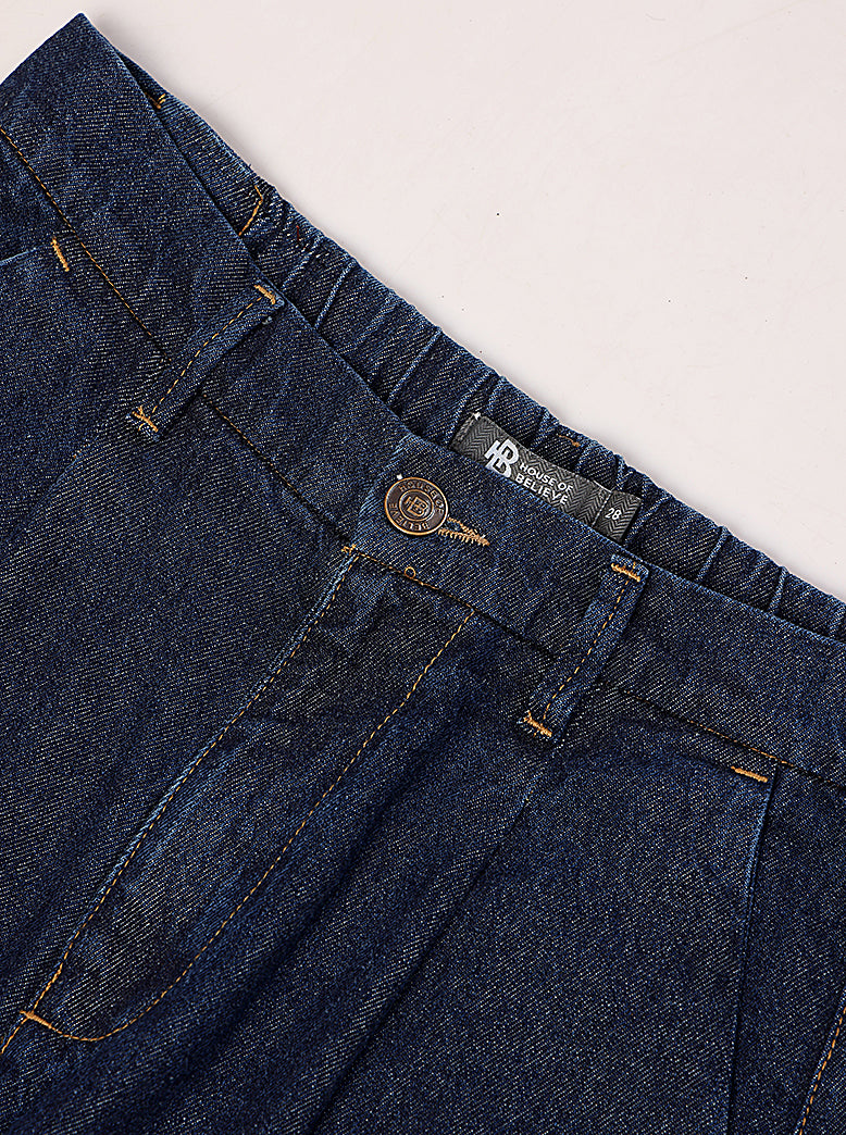 pleated cotton jeans - extra image 4