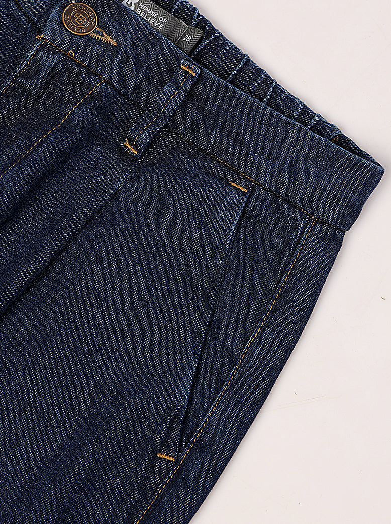 pleated cotton jeans - extra image 5