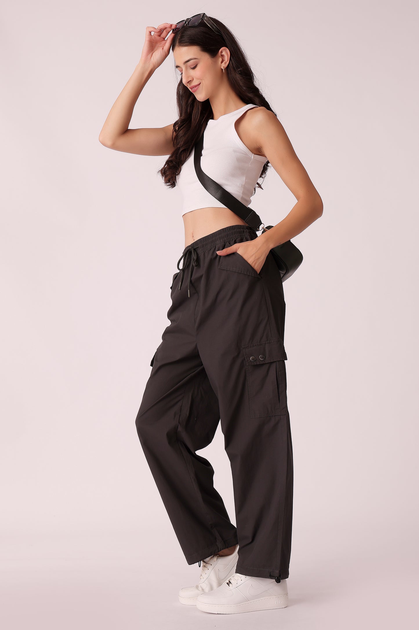 western cargo casual solid color pants - extra image 3
