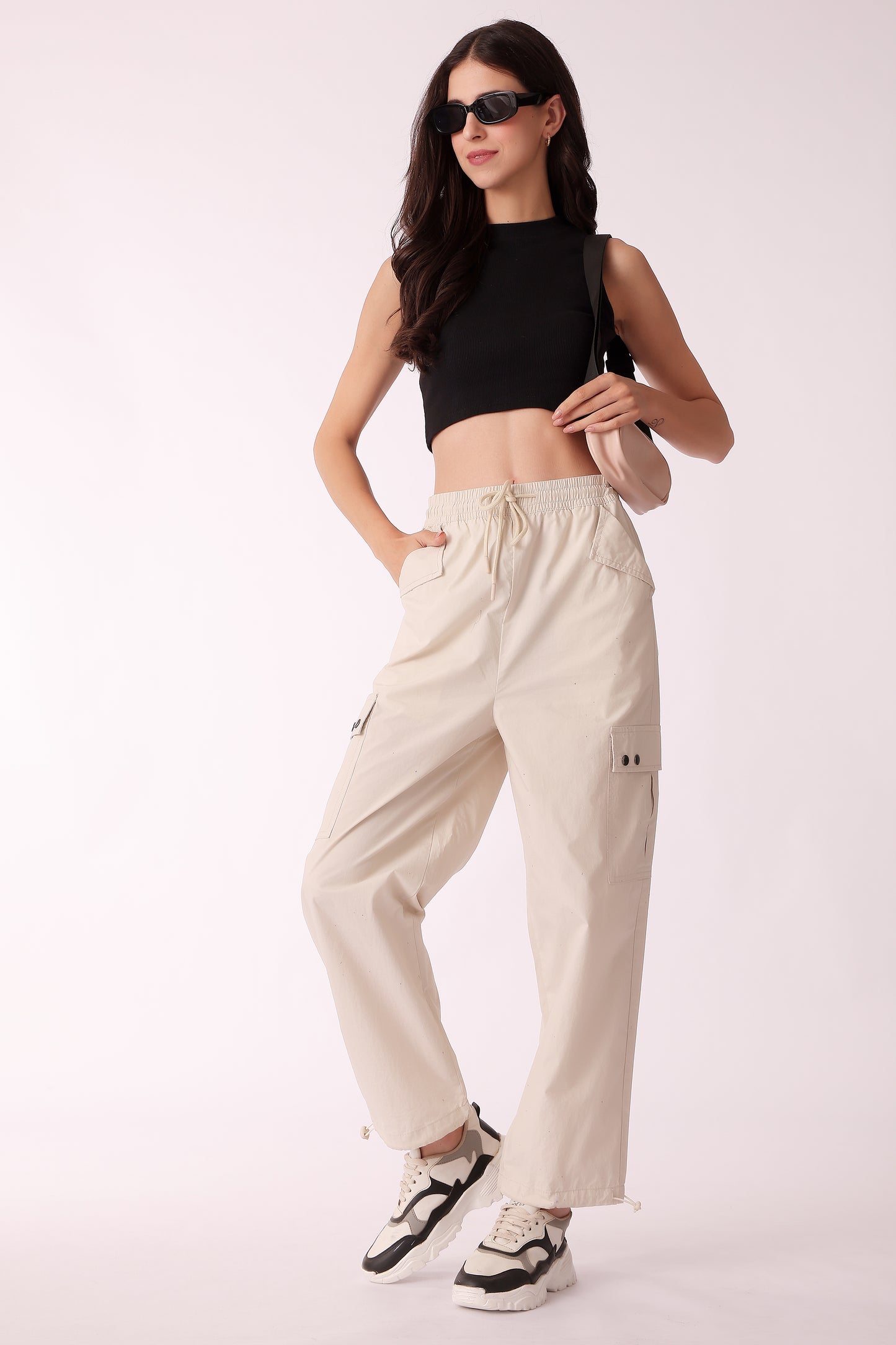 western cargo casual solid color pants - extra image 3