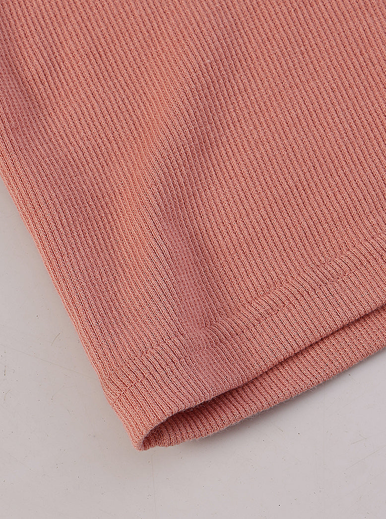 solid rib knit fitted dress - extra image 6