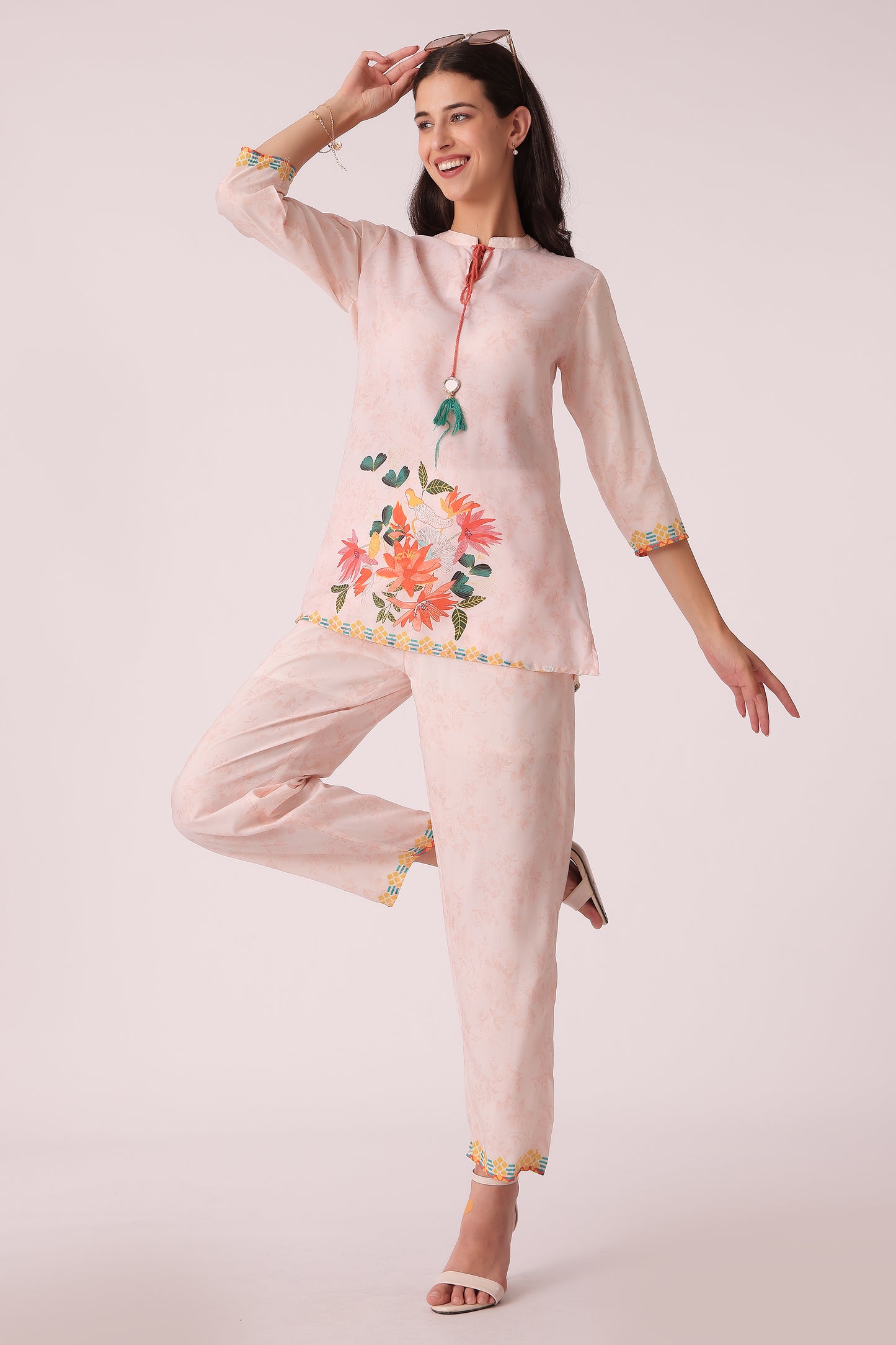 ETHNIC REGULAR FIT CASUAL PLACEMENT PRINT CORD SET - extra image 3