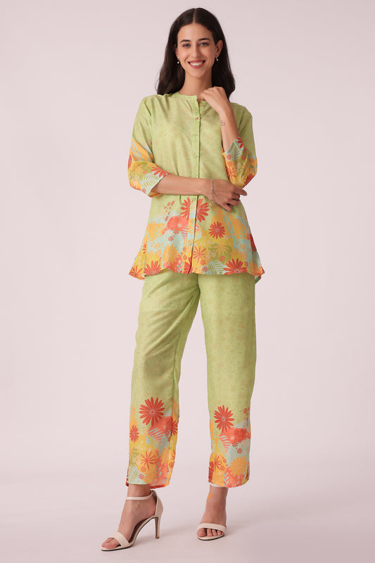 ETHNIC REGULAR FIT CASUAL PLACEMENT PRINT CORD SET