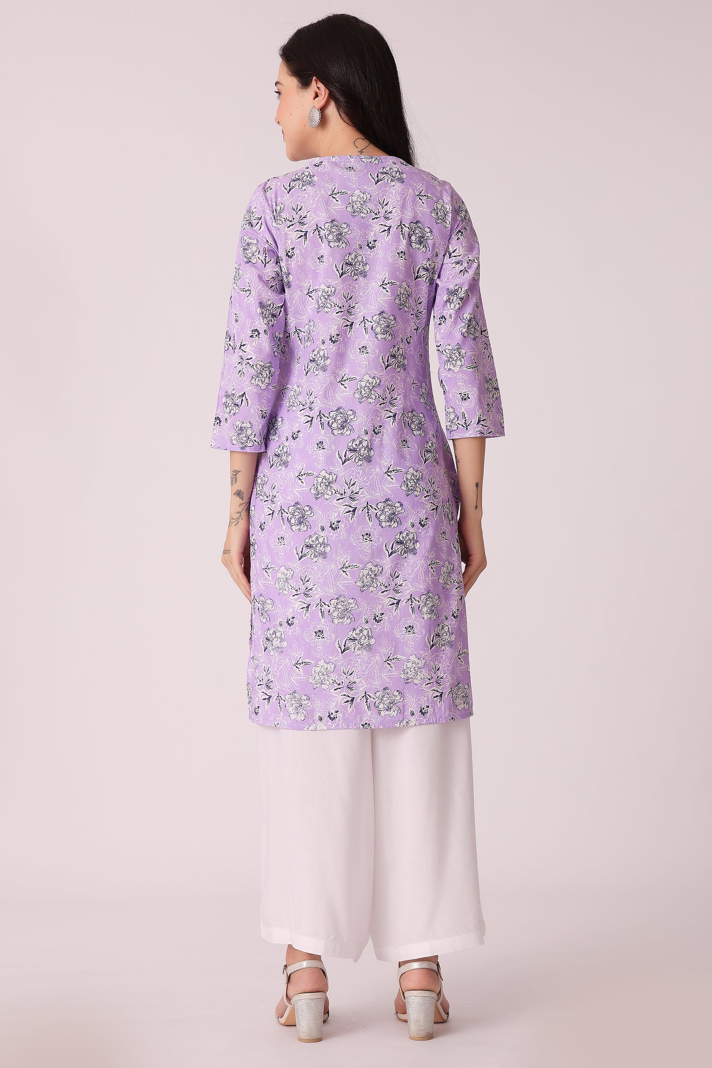 ETHNIC REGULAR FIT ALL OVER PRINT KURTA - extra image 2