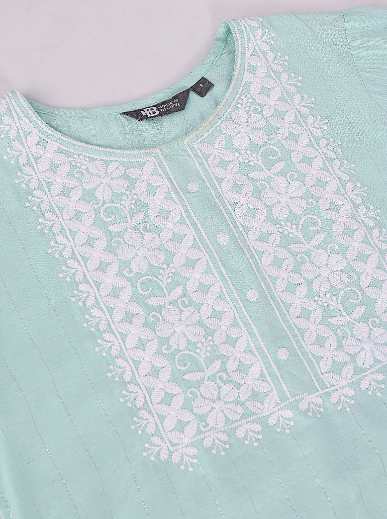 ETHNIC REGULAR FIT EMBROIDERY KURTA - extra image 4