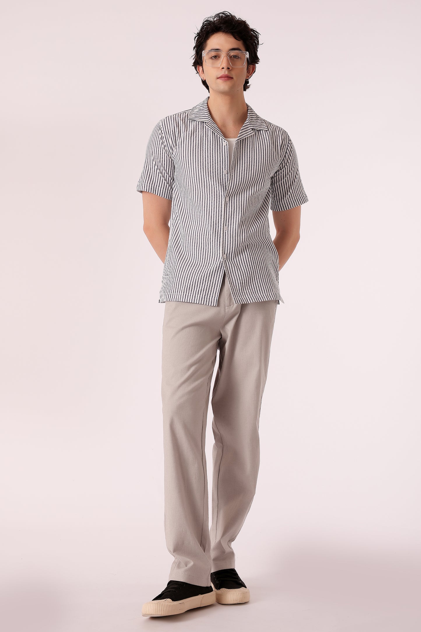 Men's Stripe Seersucker Shirt Half Sleeve - extra image 2