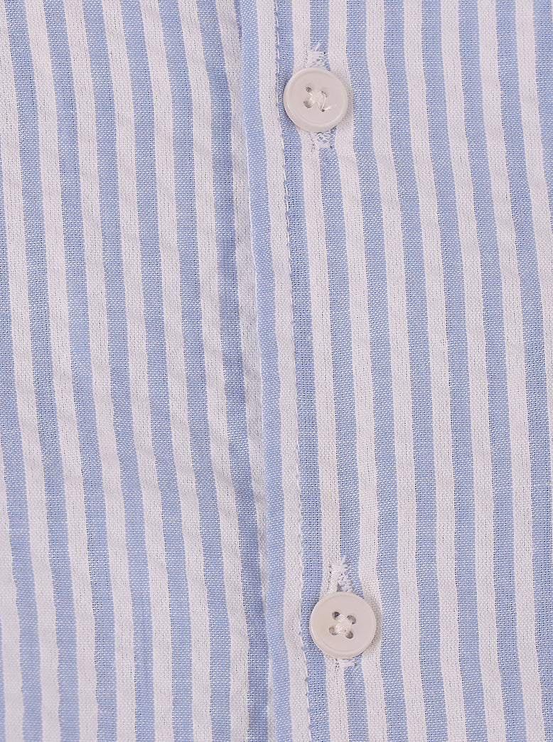 Men's Stripe Seersucker Shirt Half Sleeve - extra image 5
