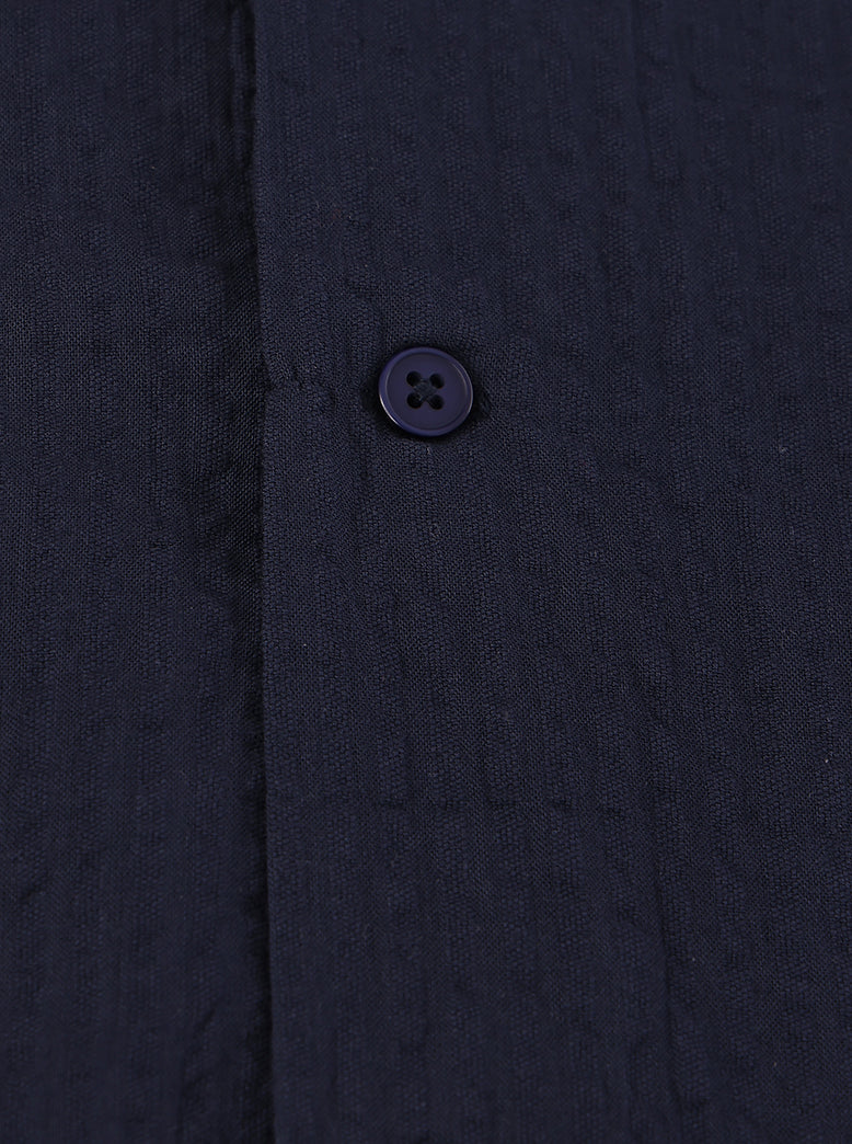 Men's Solid Seersucker Shirt Half Sleeve - extra image 6