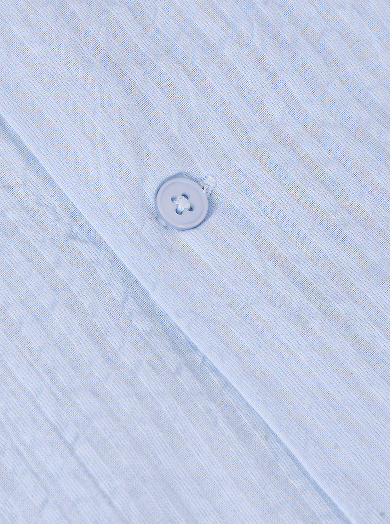 Men's Solid Seersucker Shirt Half Sleeve - extra image 6