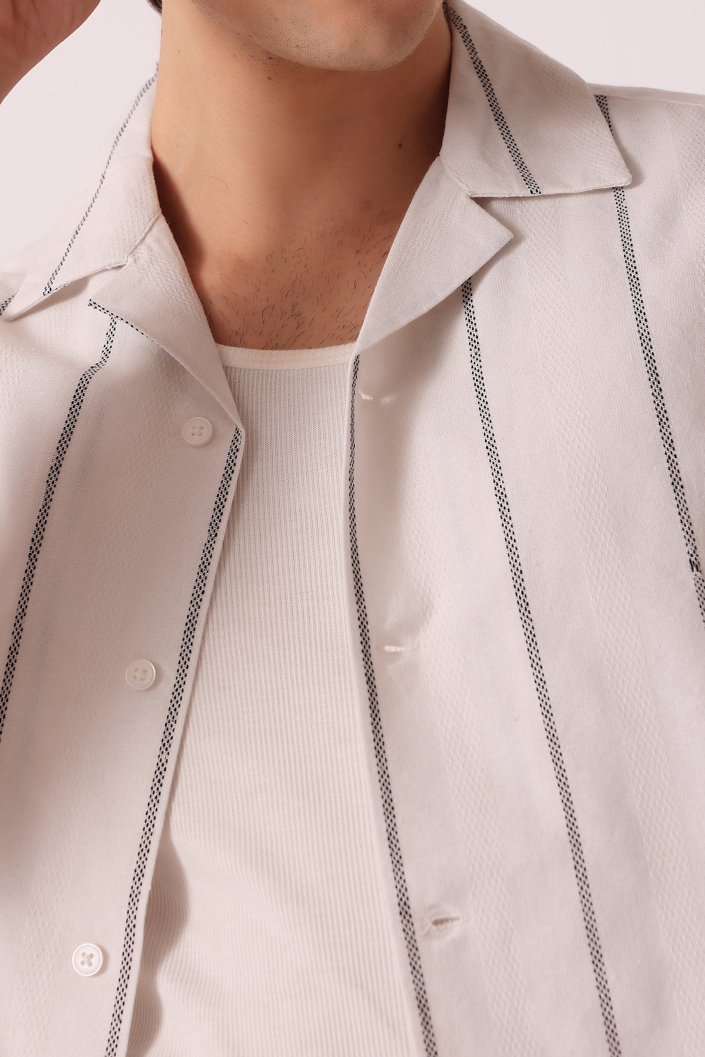 Men's stripes shirt half sleeves - extra image 6