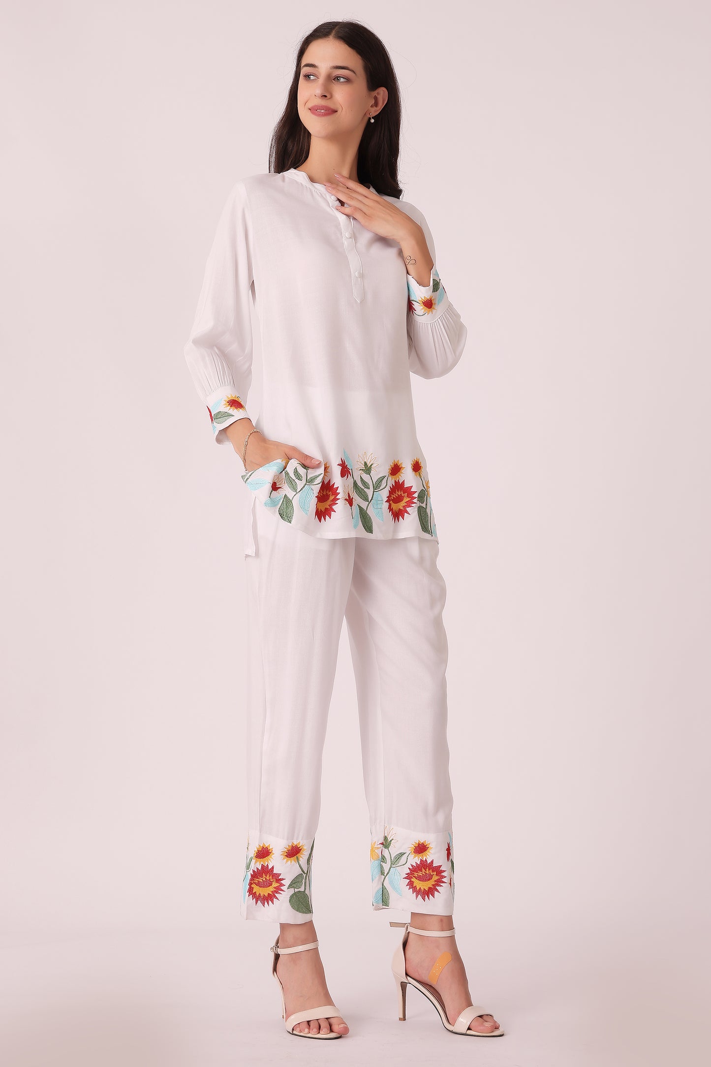 ETHNIC STRAIGHT FIT EMBROIDERY CORD SET - extra image 3