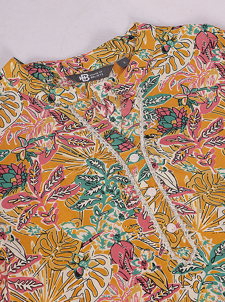 ETHNIC REGULAR FIT ALL OVER PRINT KURTA - extra image 4