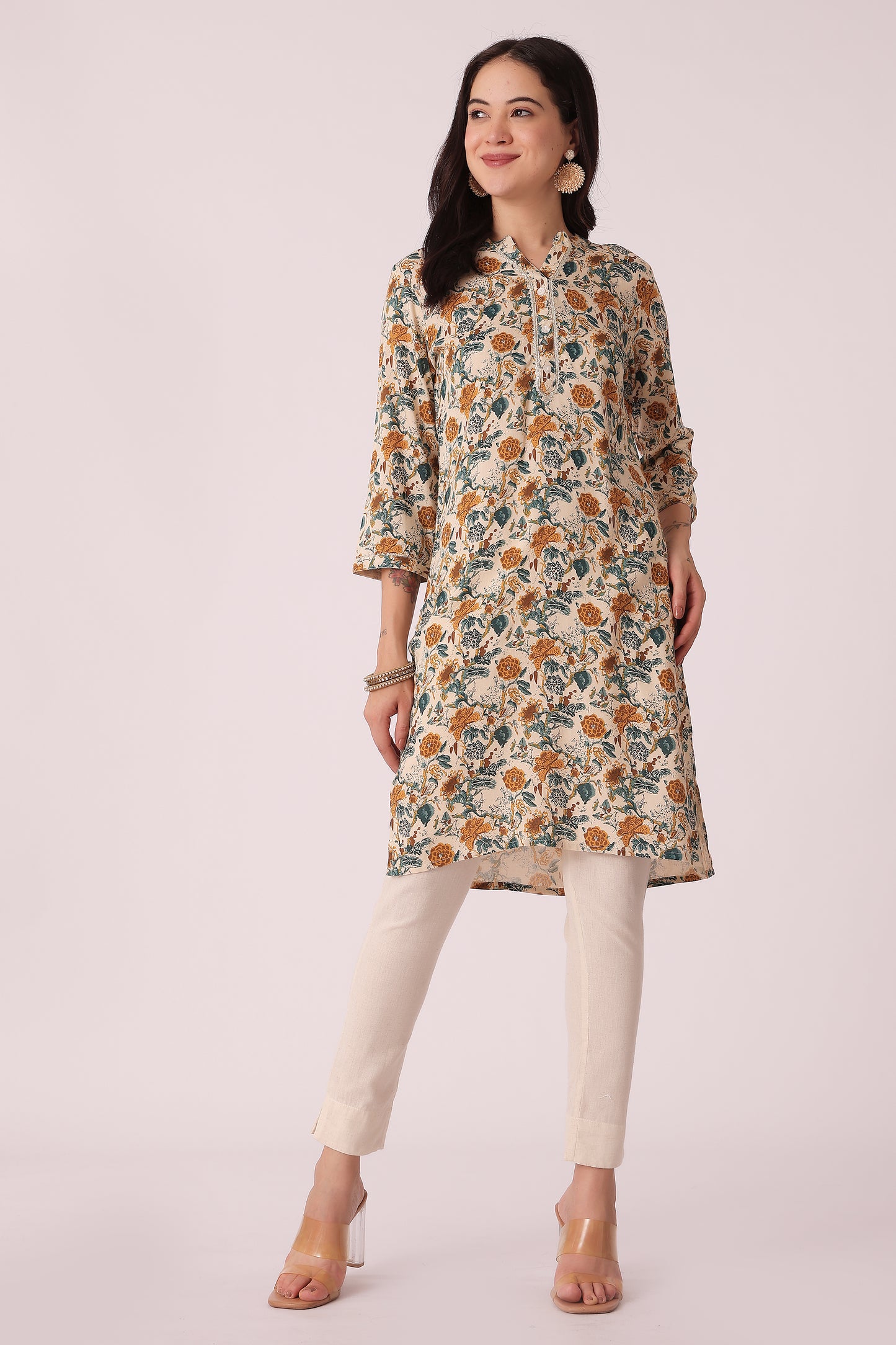 ETHNIC REGULAR FIT ALL OVER PRINT KURTA - extra image 3