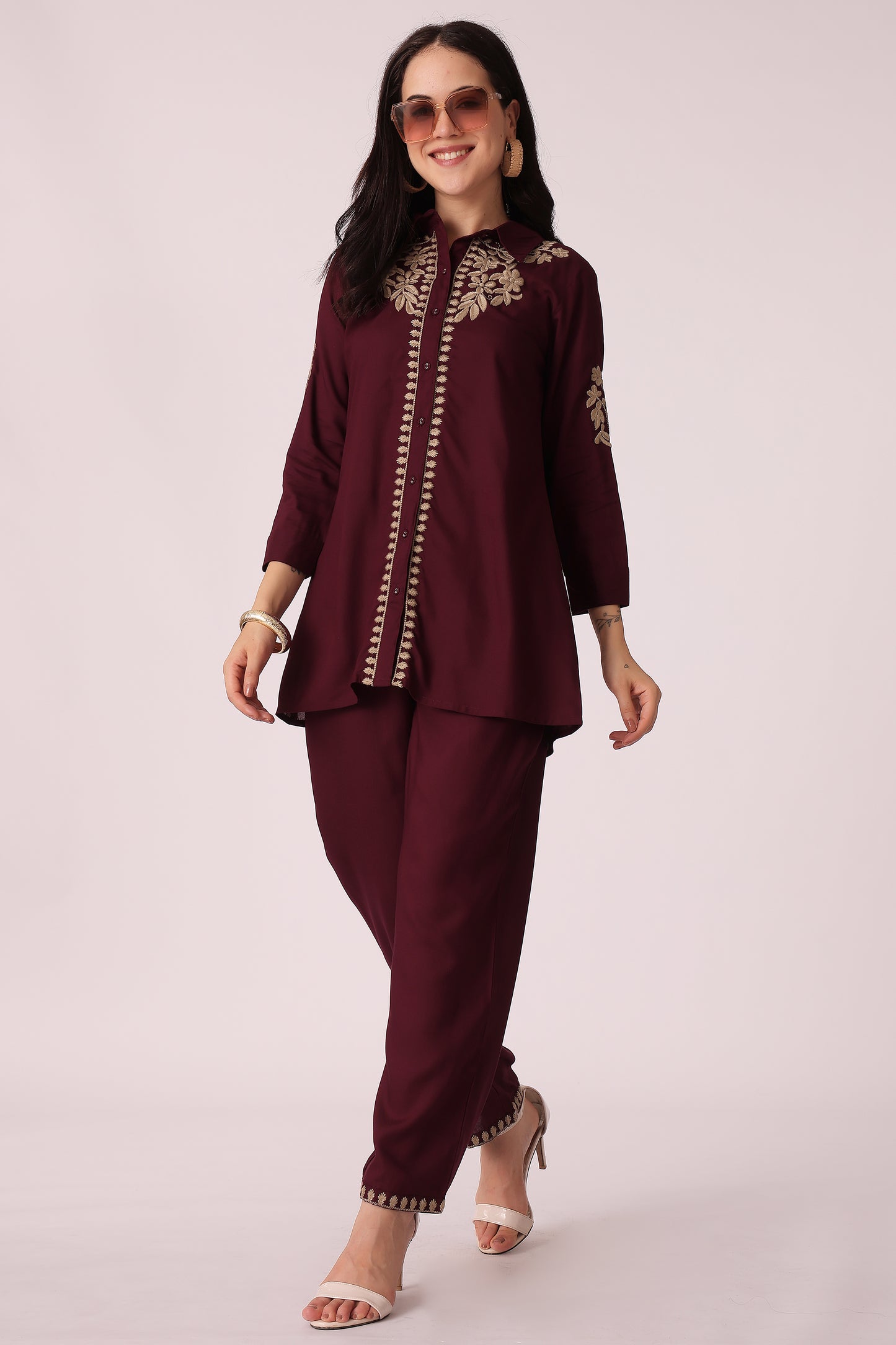 ETHNIC STRAIGHT FIT EMBROIDERY CORD SET - extra image 3