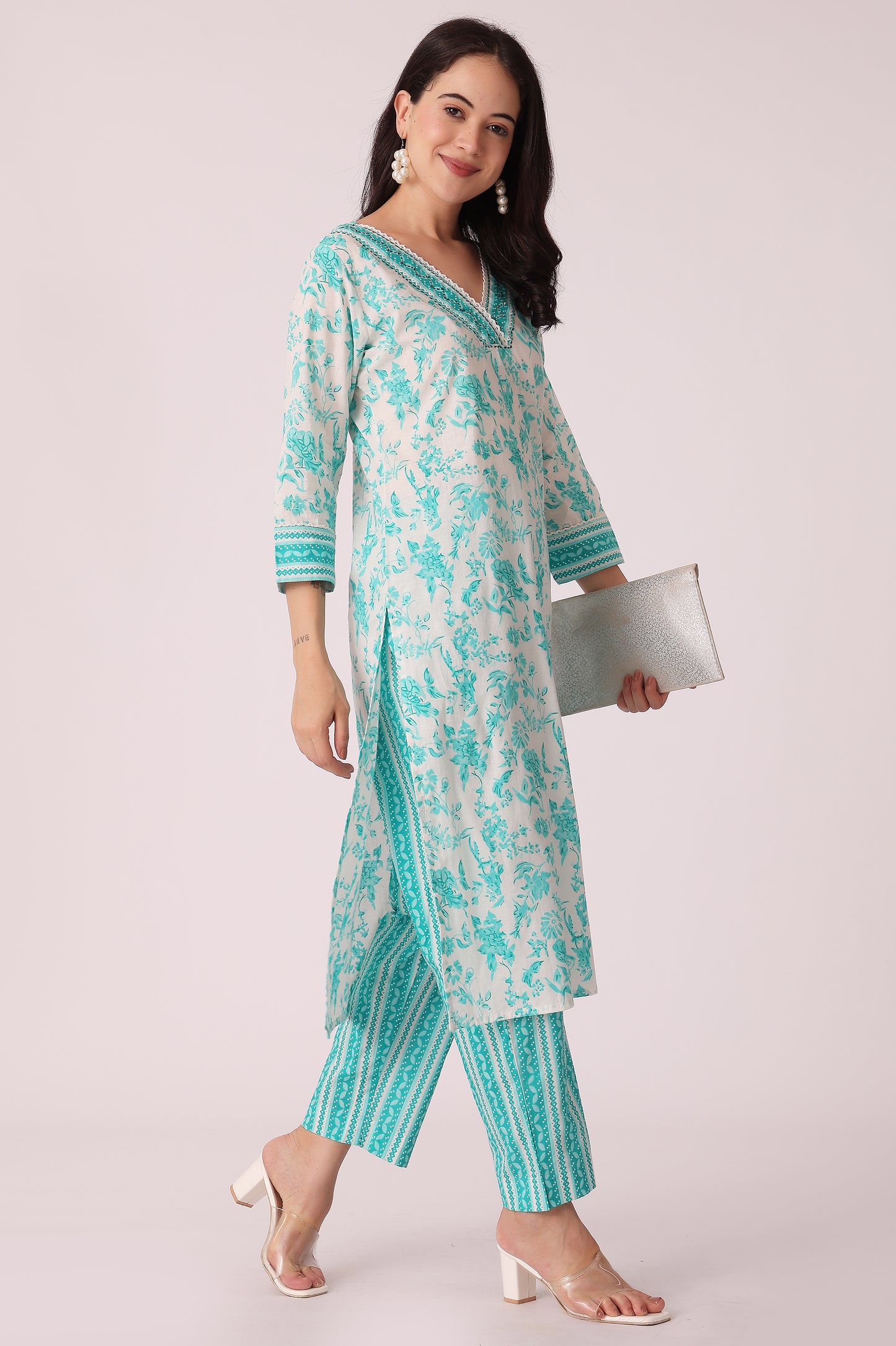 ETHNIC STRAIGHT FIT EMBROIDERY 2PCS SET - extra image 3