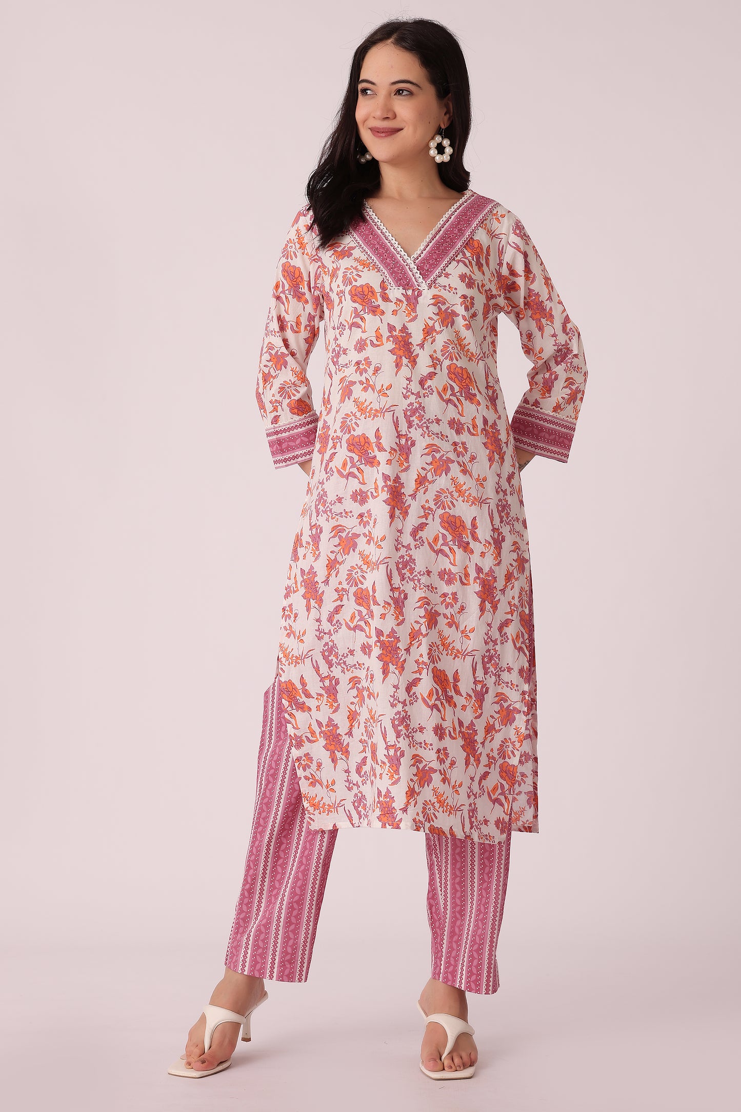 ETHNIC STRAIGHT FIT EMBROIDERY 2PCS SET - extra image 3