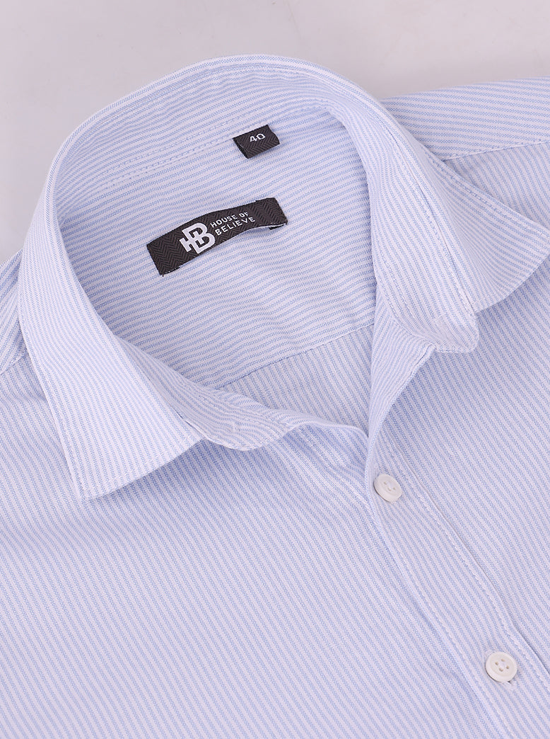 Men's Oxford Stripe Shirts Half sleeve - extra image 6