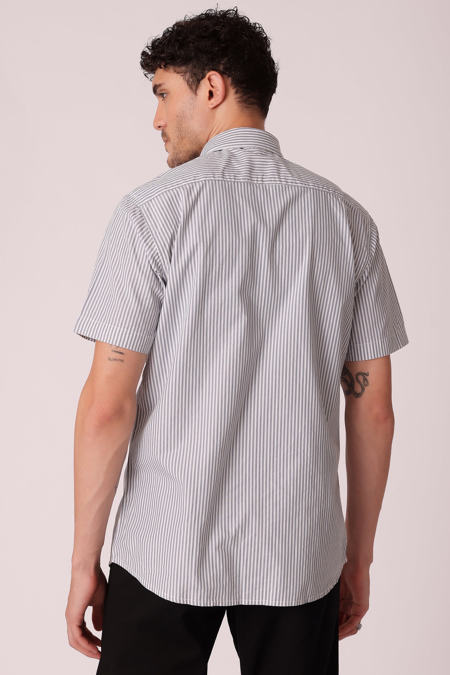 Men's Peach Poplin Shirts Half Sleeves - extra image 6