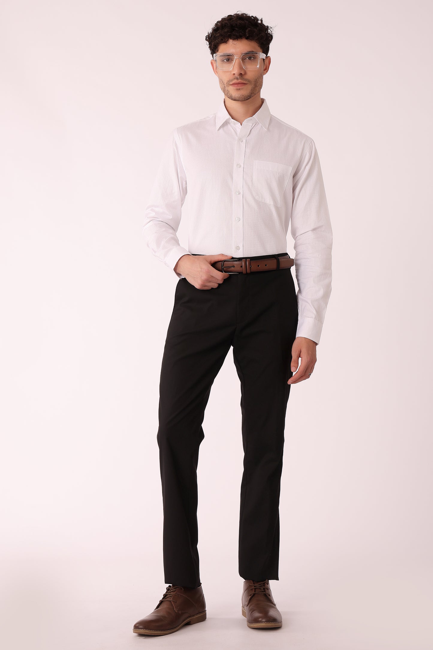 Men's Superwhite dobby's Shirt Full sleeves - extra image 5