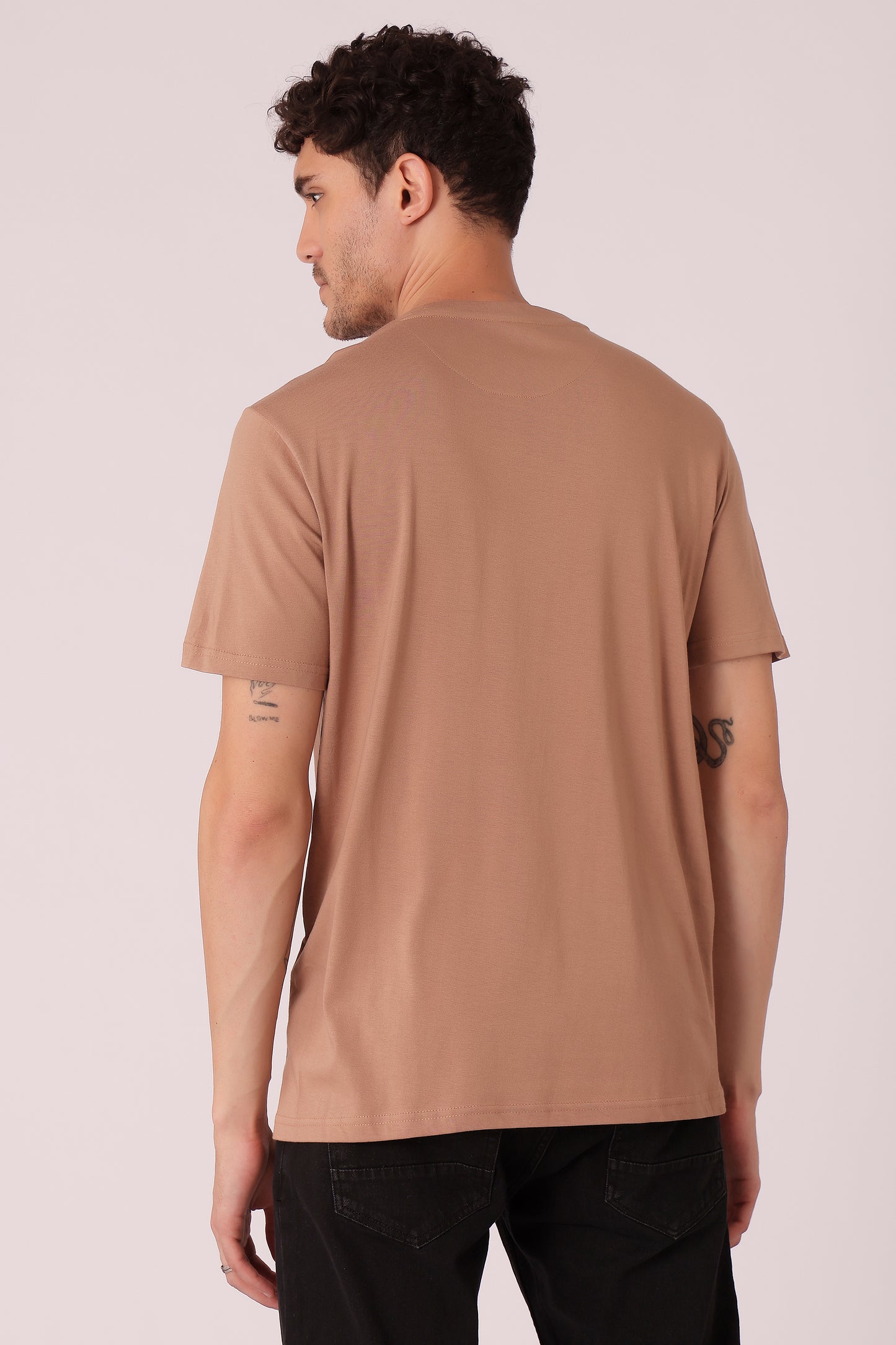 Men's solid Cotton Modal Tshirt - extra image 6
