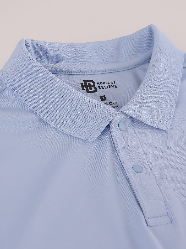 Men's Snap Button Collar Interlock Polo Tshirt - extra image 6