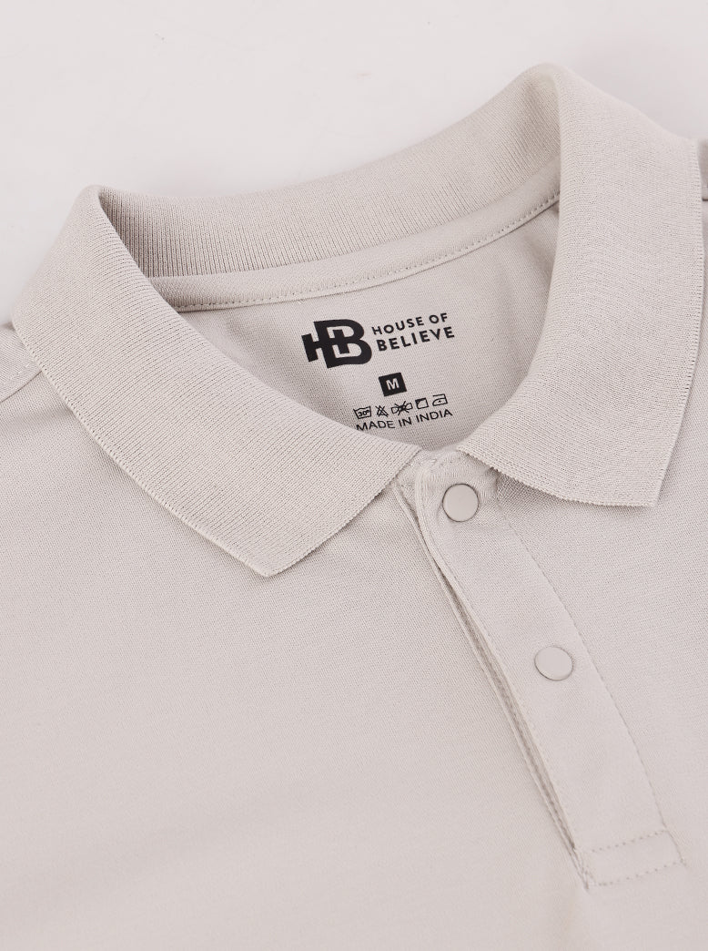 Men's Snap Button Collar Interlock Polo Tshirt - extra image 6