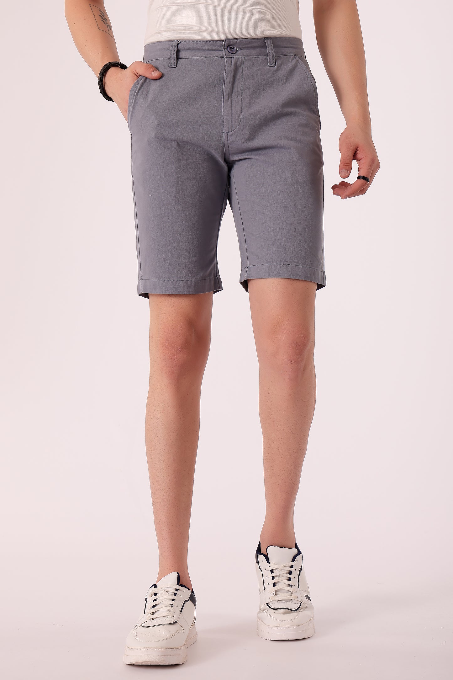 Men's Cotton stretch Shorts - Lt. Blue
