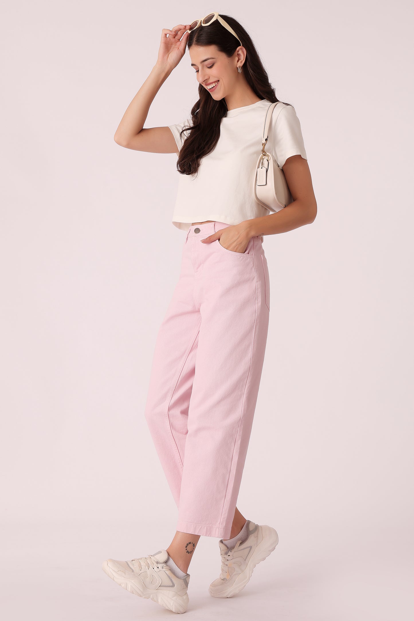western crop fit casual solid t-shirts - extra image 3