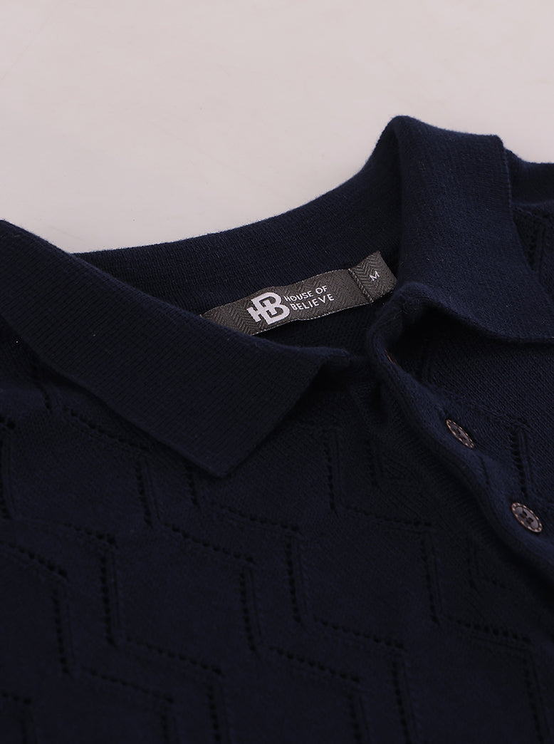 Men's Flat Knit Polo Tshirt - extra image 6