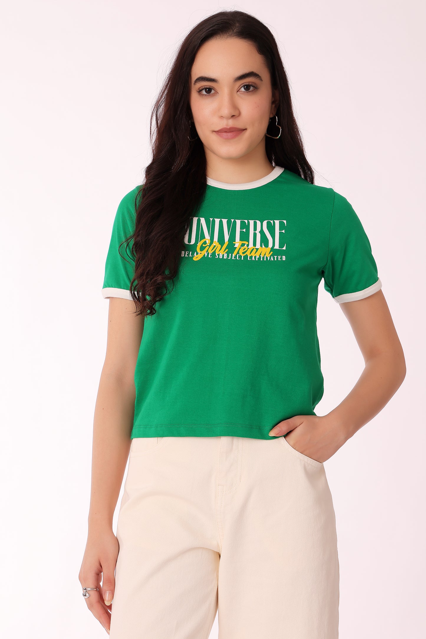 western regular fit casual printed t-shirts - Green