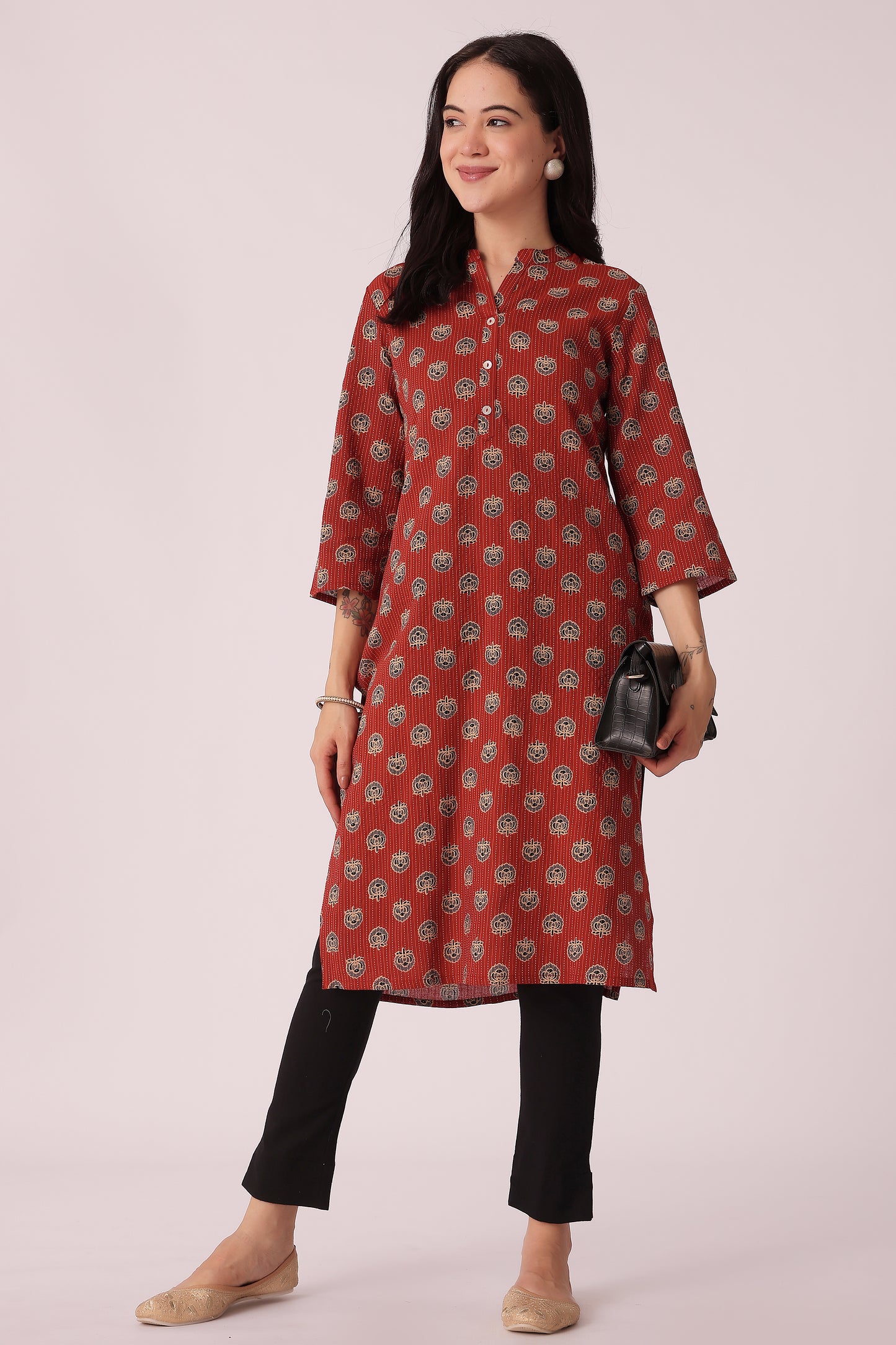 ETHNIC REGULAR FIT KANTHA KURTA - extra image 3