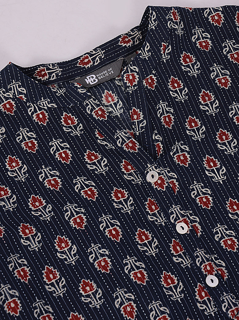 ETHNIC REGULAR FIT KANTHA KURTA - extra image 4