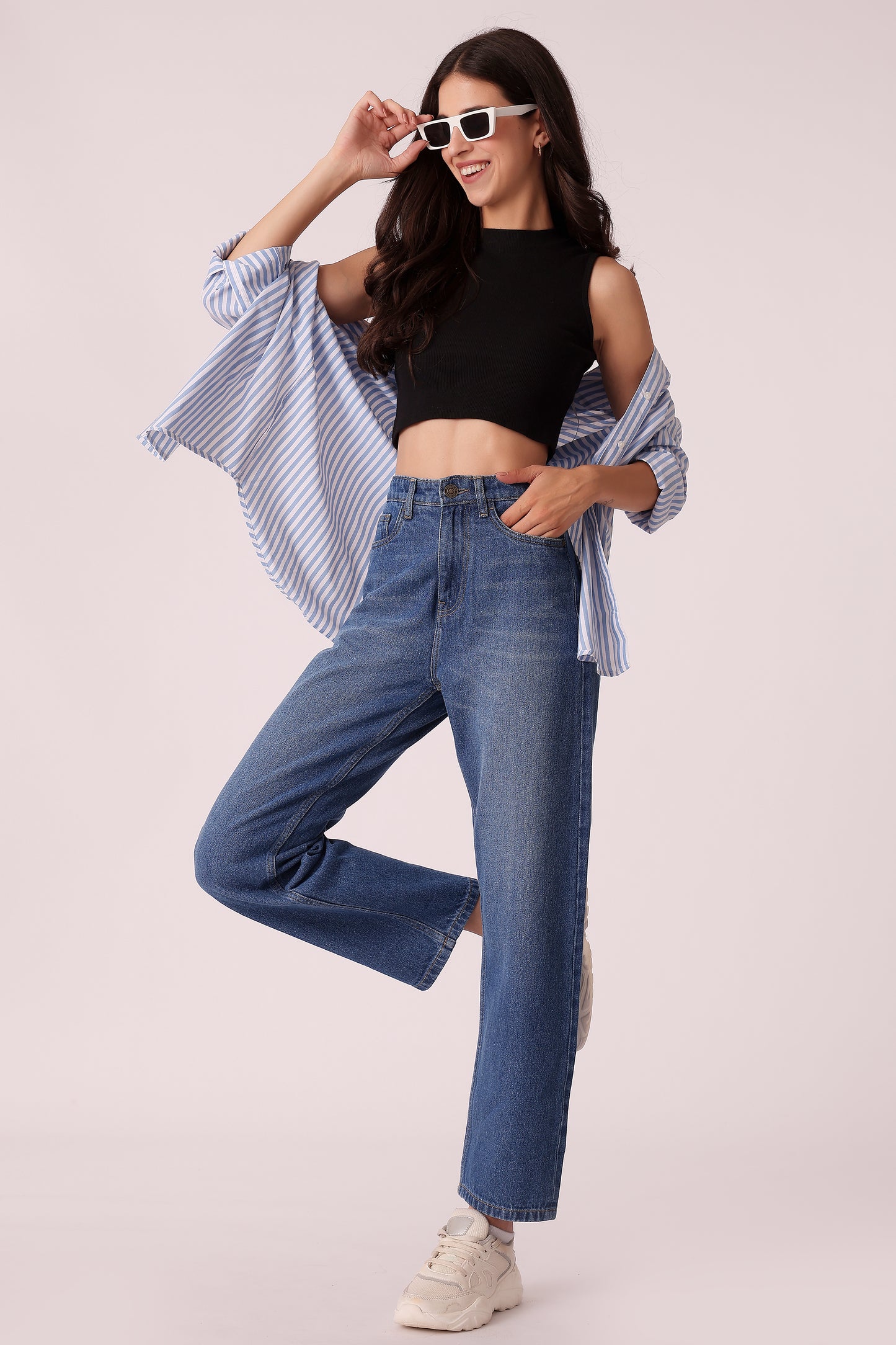 western mom fit casual printed jeans - extra image 3